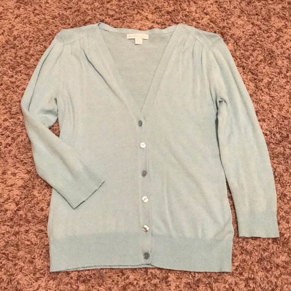 NY&C Aqua cardigan sweater w/ 3/4 sleeves! Sz XS!